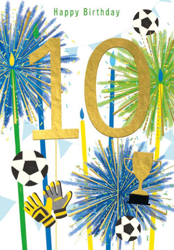 Picture of HAPPY 10TH BIRTHDAY FOOTBALL